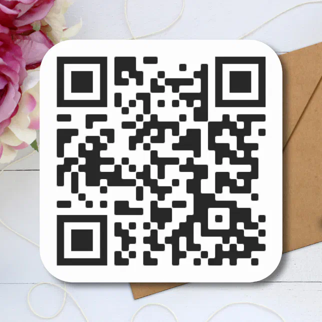 Qr Code Square Sticker Designs Custom QR Code Template Square Sticker | Zazzle
