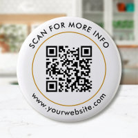 Custom QR Code Text Black White Gold