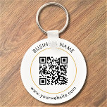 Custom QR Code Text Modern Black White Business Key Ring<br><div class="desc">Upload a QR code, add text, and easily create your personalised keychain. Click EDIT to change the background colour or text colour. You can TRANSFER this DESIGN on other Zazzle products and adjust it to fit most of the Zazzle items. Standard Studio designs are made in high-resolution vector graphics for...</div>