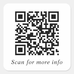 Custom QR Code Website Generator Square Sticker