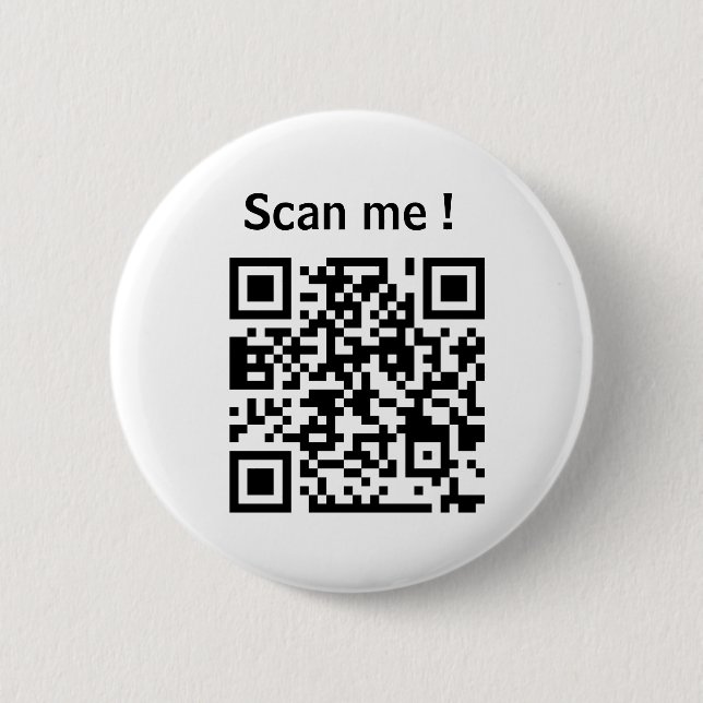 custom qr code website promotion white button (Front)