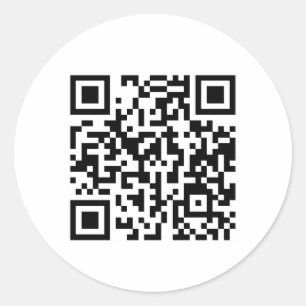 Custom QR Code White Round Stickers