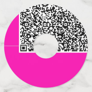 Custom QR Code Wine Glass Tag - Choose Colours