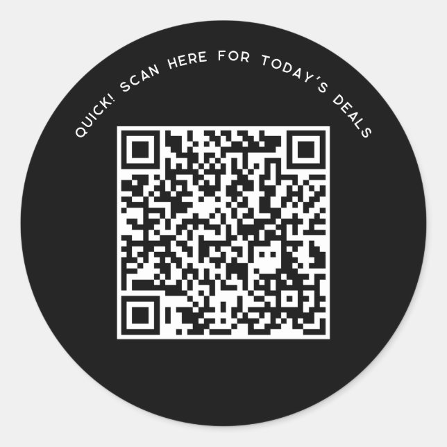 Custom QR Code with Business Marketing Classic Round Sticker (Front)
