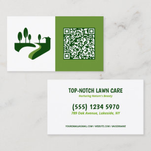 Custom QR Lawn Mower  Business Card