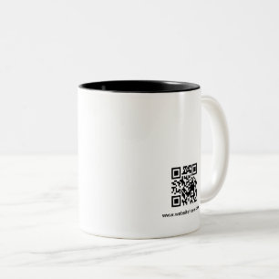 Custom QR Logo Website Two Tone Business mug