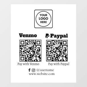 Custom QR Payment   Venmo & PayPal Logo Display
