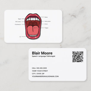 Custom QR Speech Therapist Business Card