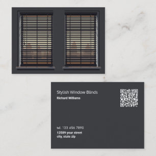 Custom QR Window Blinds Business Card