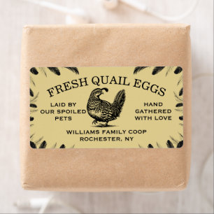 Custom Quail Egg Carton Labels for Your Farm