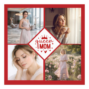 Custom Queen Mum Photo Collage Keepsake Print