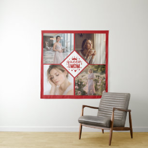 Custom Queen Mum Photo Collage Keepsake Tapestry