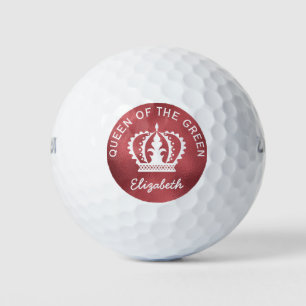 Custom Queen of the Green Rose Gold Crown Golf Balls