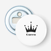 Custom Queen Text Black Colour Crown Image