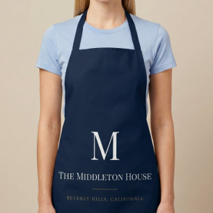 Custom Quiet Luxury Estate Monogram Family Name Apron