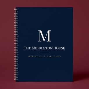 Custom Quiet Luxury Estate Monogram Family Name Notebook