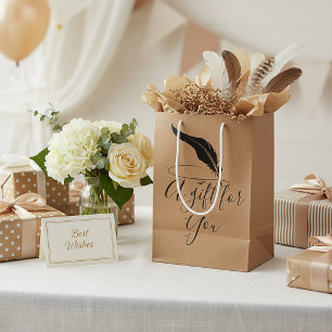 custom quill medium gift bag