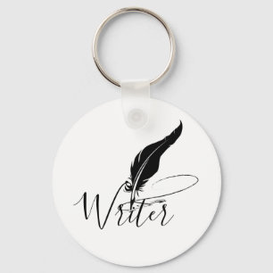 Custom quill pen  key ring