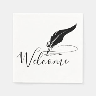 Custom quill pen  napkin