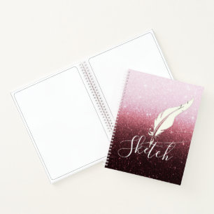 Custom quill pen notebook