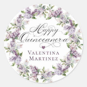 Custom Quinceanera Purple Lilac Envelope Seal
