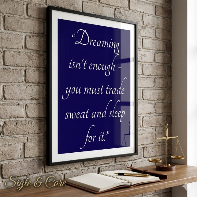 Custom Quote Art Decorative Dark Blue Poster (Custom Quote Art Decorative Dark Blue Poster)