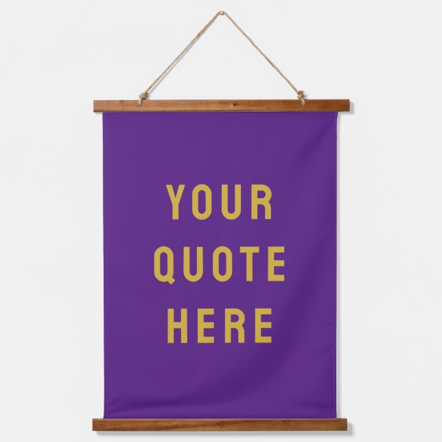 Custom Quote Banner Personalised Your Quote Wall Hanging Tapestry (Front)