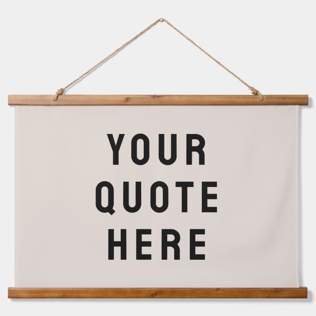 Custom Quote Banner Personalised Your Quote Wall Hanging Tapestry (Front)