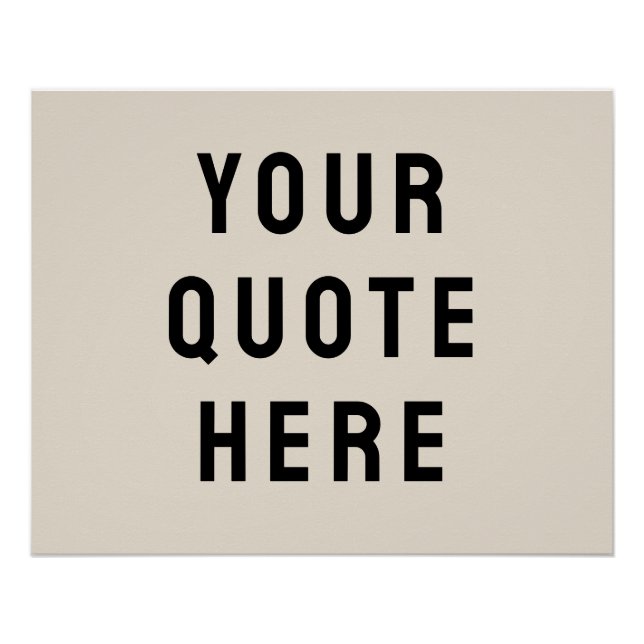 Custom Quote Banner Personalised Your Quote Wall Poster (Front)
