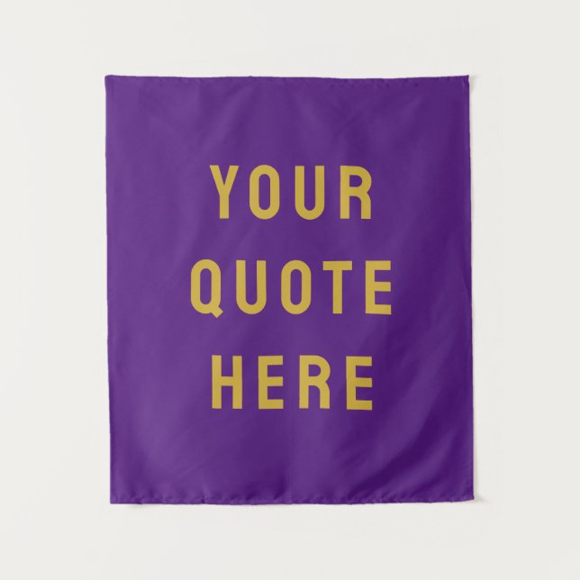 Custom Quote Banner Personalised Your Quote Wall Tapestry (Front)