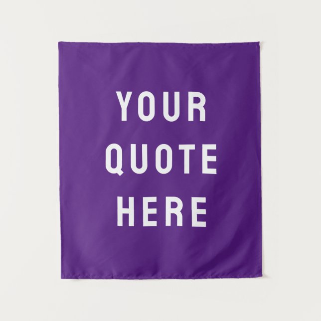 Custom Quote Banner Personalised Your Quote Wall Tapestry (Front)