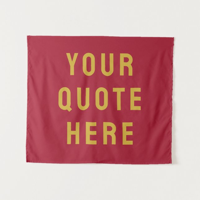 Custom Quote Banner Personalised Your Quote Wall Tapestry (Front (Horizontal))