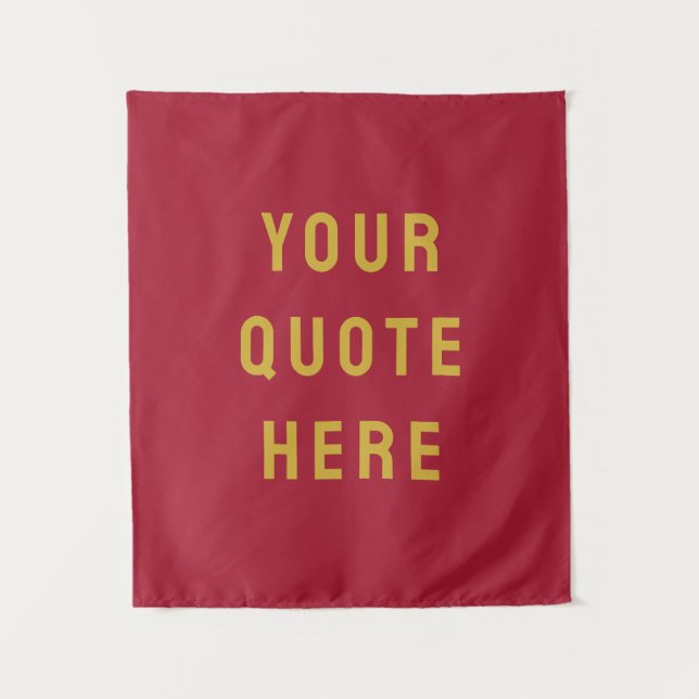 Custom Quote Banner Personalised Your Quote Wall Tapestry (Front)