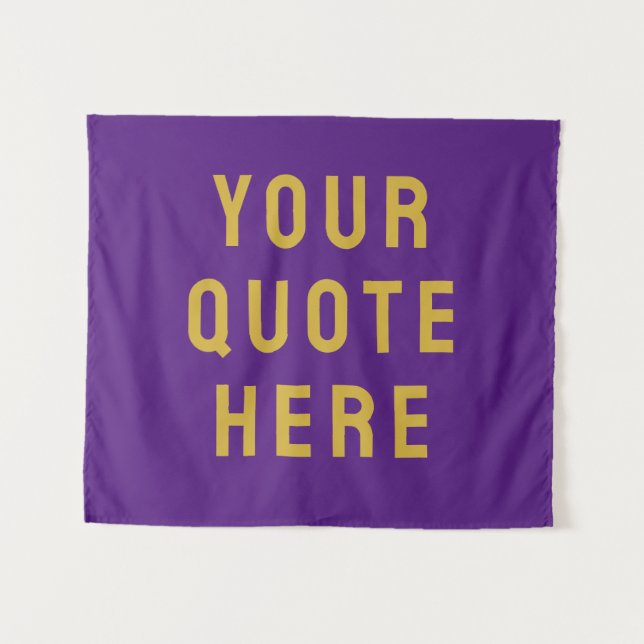 Custom Quote Banner Personalised Your Quote Wall Tapestry (Front (Horizontal))