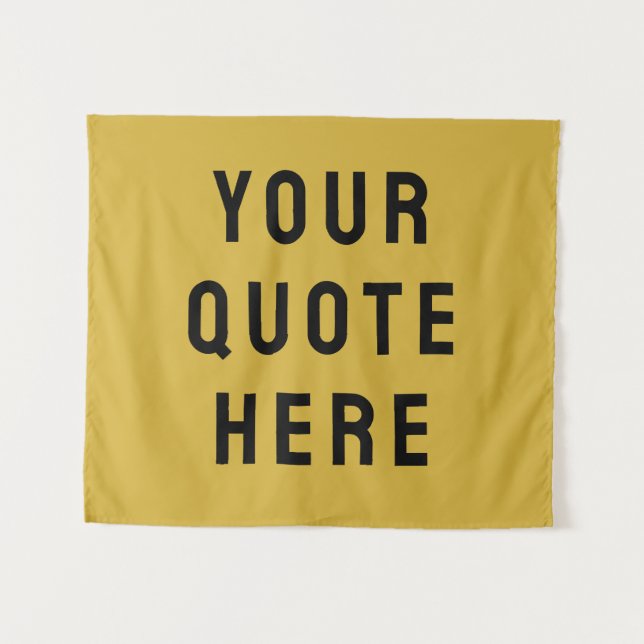 Custom Quote Banner Personalised Your Wall Gold Tapestry (Front (Horizontal))