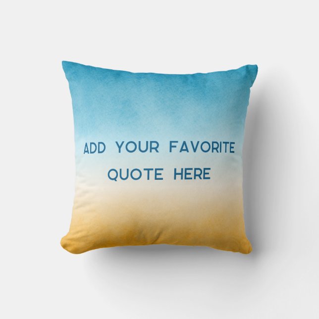 Custom Quote Beach Cushion (Front)
