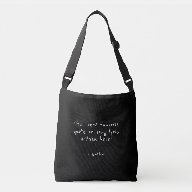 Custom quote - create your own  crossbody bag (Front)