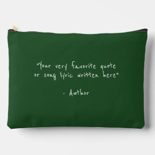 Custom quote - create your own green accessory pouch