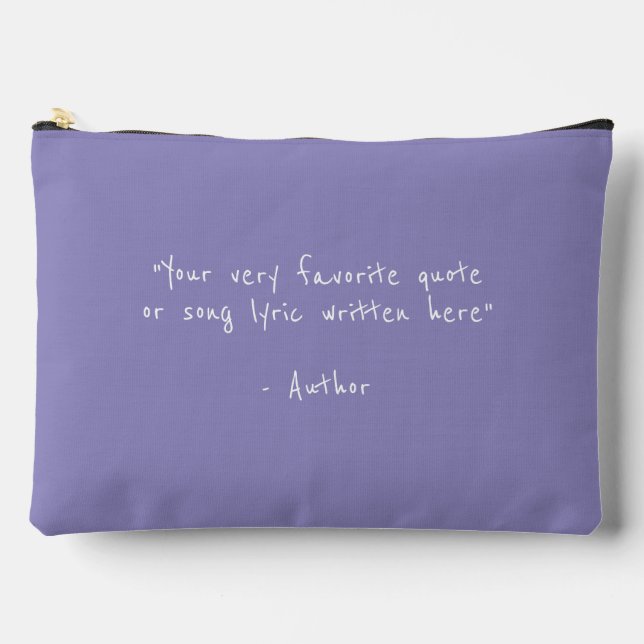 Custom quote - create your own purple accessory pouch (Front)