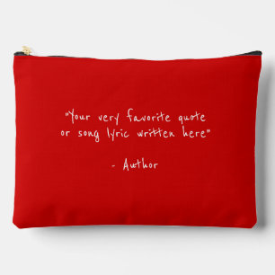 Custom quote - create your own red accessory pouch