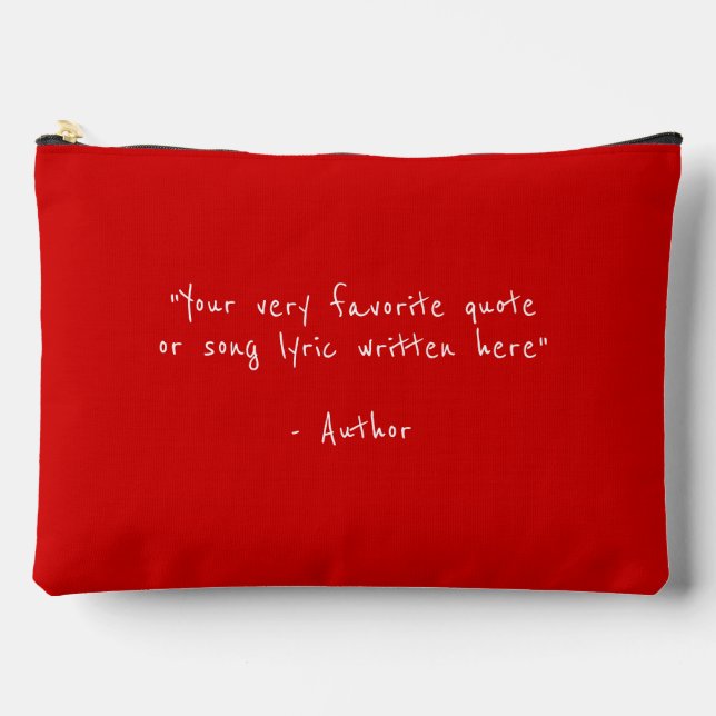 Custom quote - create your own red accessory pouch (Front)