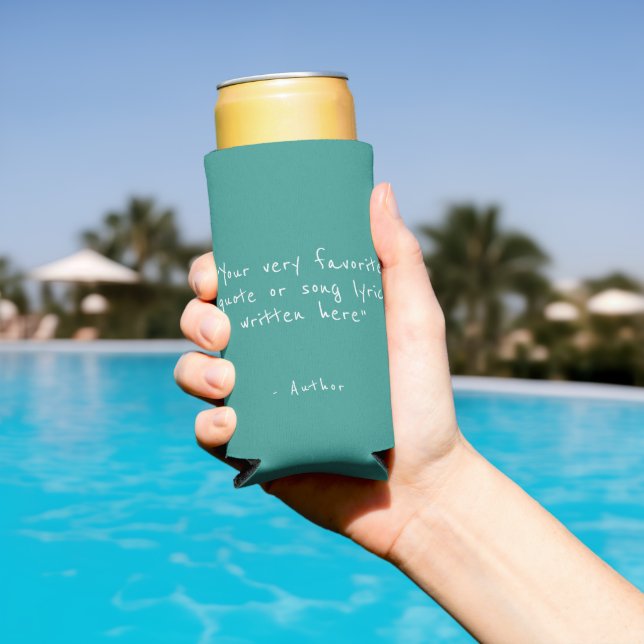 Custom quote - create your own teal seltzer can cooler (In Situ Pool)