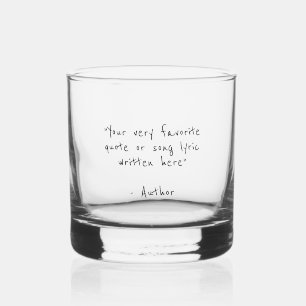 Custom quote - create your own  whiskey glass