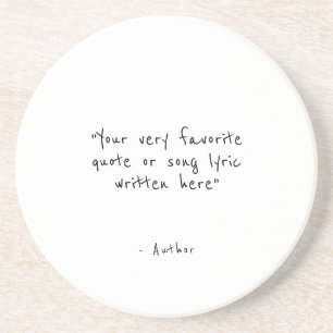 Custom quote - create your own white coaster