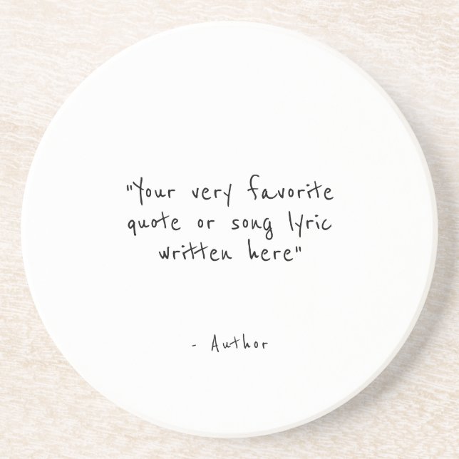Custom quote - create your own white coaster (Front)