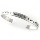 Custom Quote Cuff Aluminium Bracelet