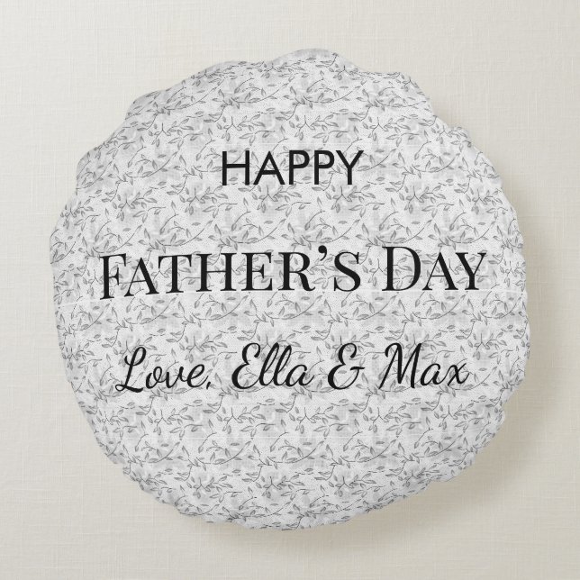 Custom Quote Design for Dad’s Special Day Round Cushion (Back)