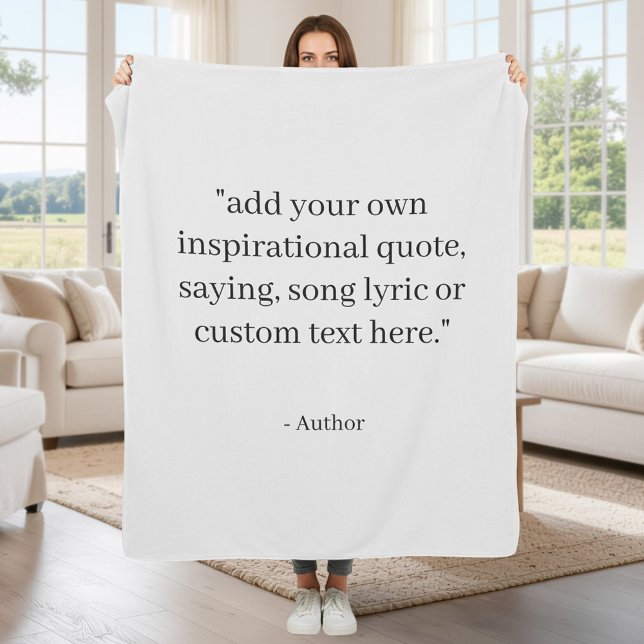 Custom Quote Fleece Blanket (Creator Uploaded)