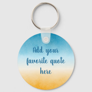 Custom Quote Landscape Gradient Painting Key Ring