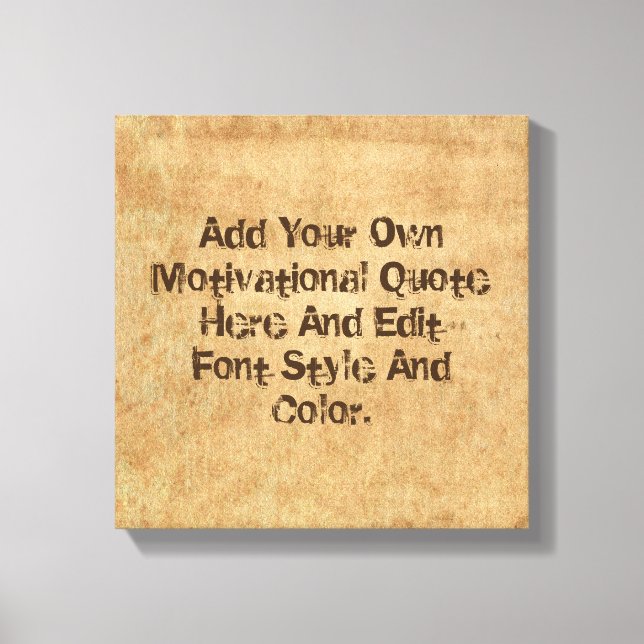 Custom quote, make your own canvas print (Front)